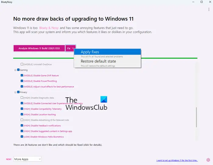 Debloat Windows 11