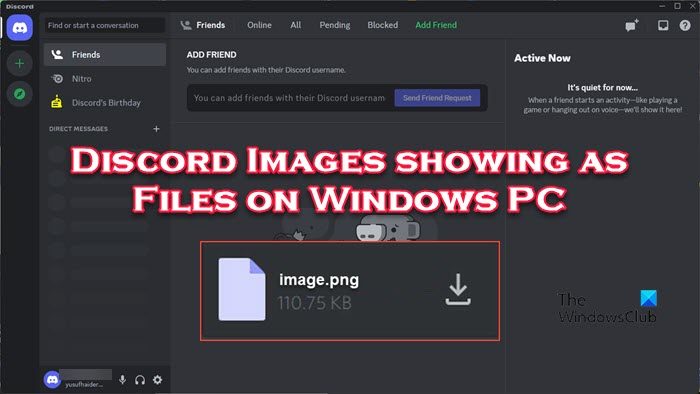 Discord Images showing as Files on Windows PC