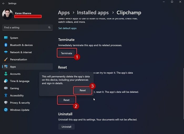 Fix ClipChamp high space utilization