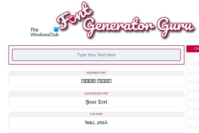 Font Generator Guru