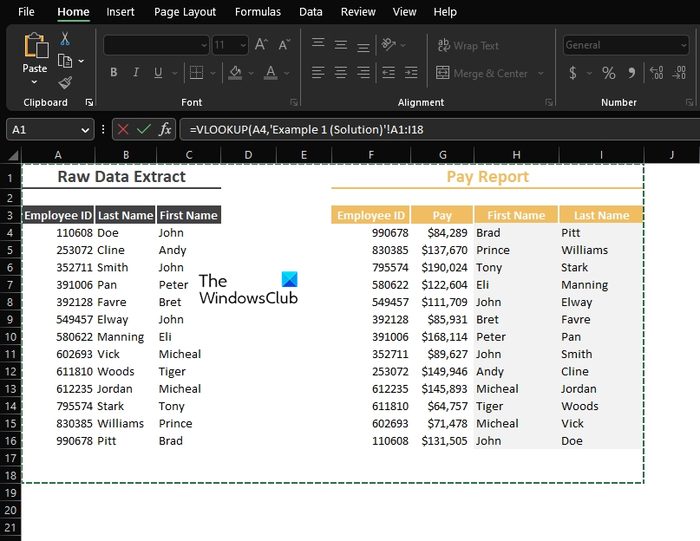 Highlight columns Excel