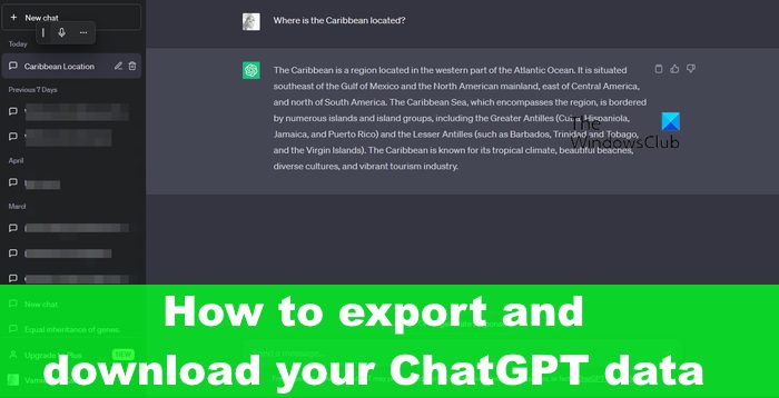 How to export and download your ChatGPT data