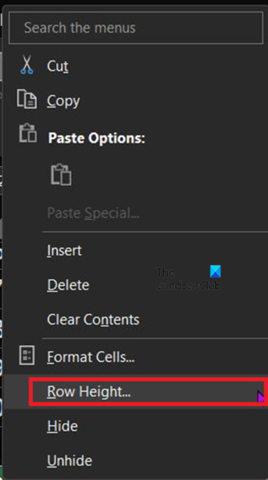 How to make Excel cells fit text - Row height 1