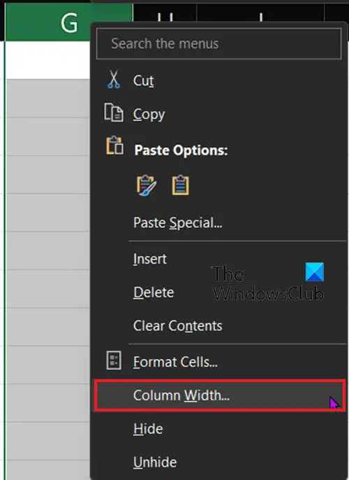 How to make Excel cells fit text - enter column size 1