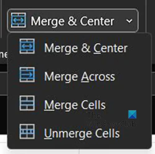How to make Excel cells fit text - merge options