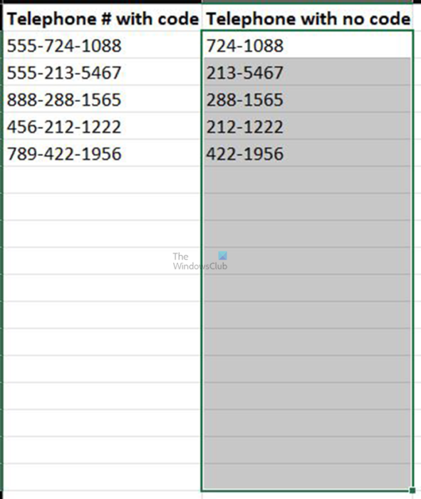 How to remove numbers in Excel from the left - Duplicate 1