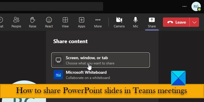 So Teilen Sie Powerpoint-Folien In Teams-Besprechungen
