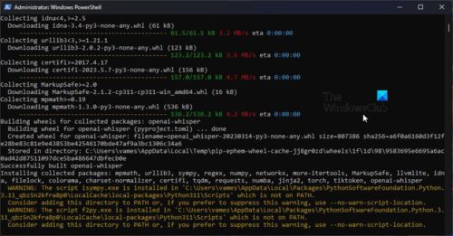 How to use OpenAI Whisper on Windows PC