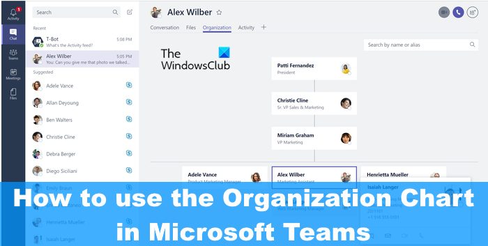 How to use the Organization Chart in Microsoft Teams