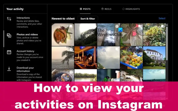 How to view your activities on Instagram