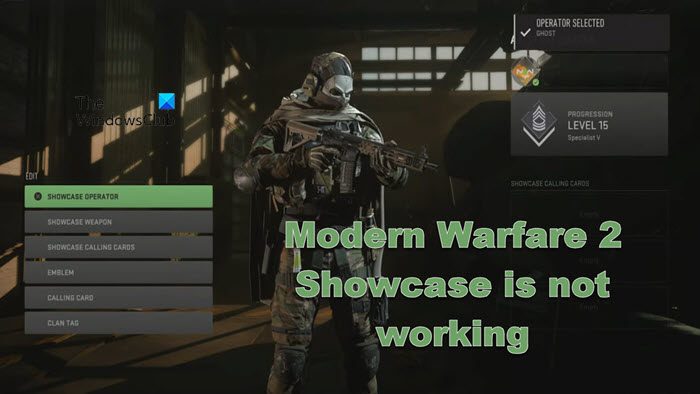 Modern Warfare 2 Showcase is not working