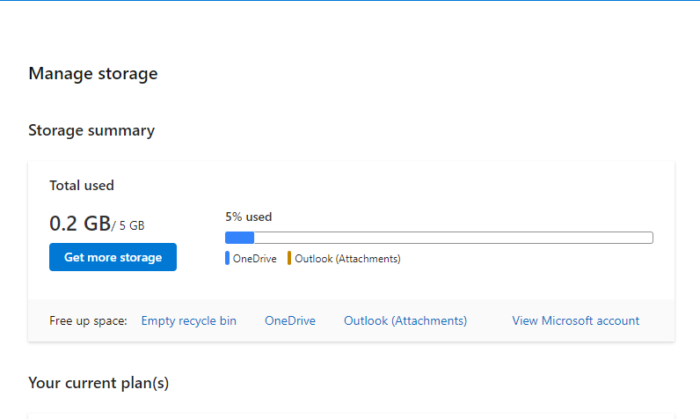 OneDrive Account Storage