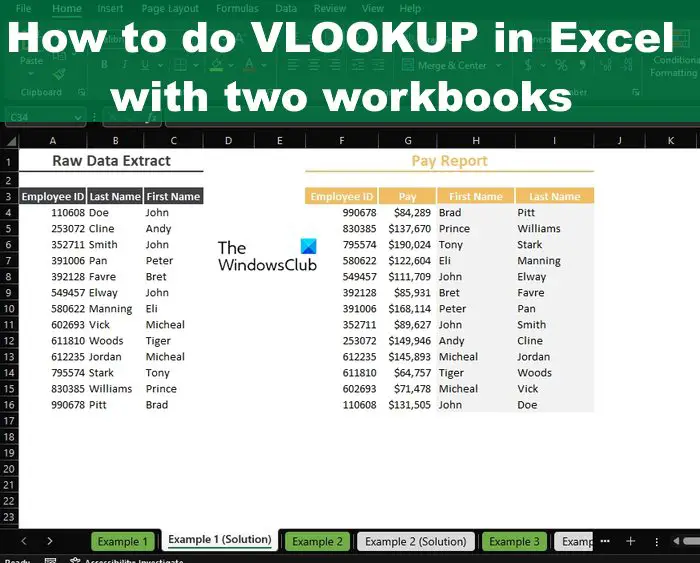 How to do VLOOKUP in Excel with two workbooks