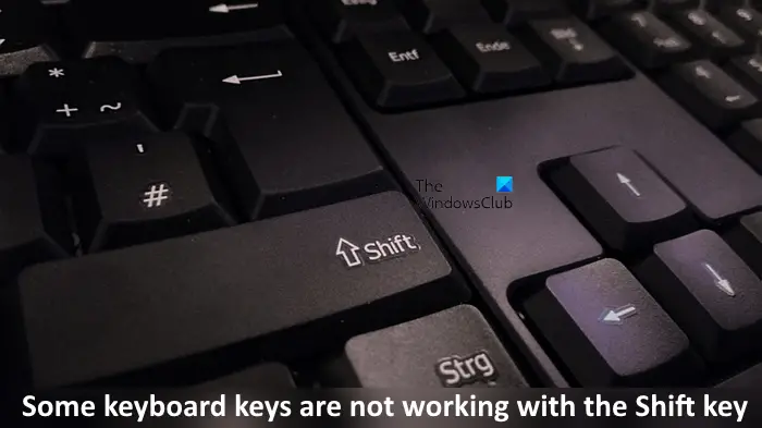 Some keyboard keys are not working with the Shift key