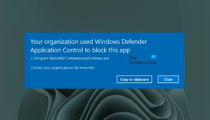 Windows Defender is blocking Avast antivirus
