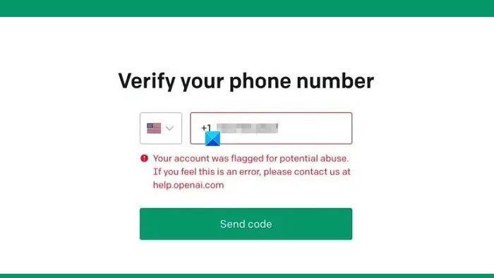 Your Account Was Flagged for Potential Abuse error on ChatGPT