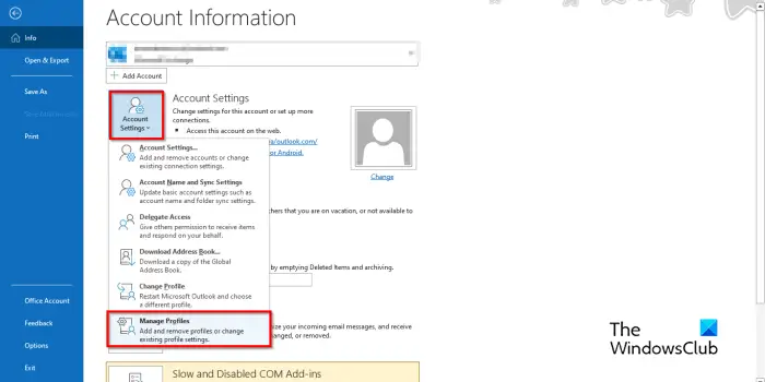 Account Settings How to create manage and use profiles on Outlook