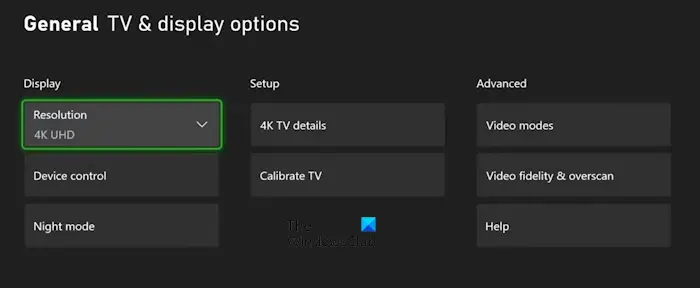 Change Video modes in Xbox