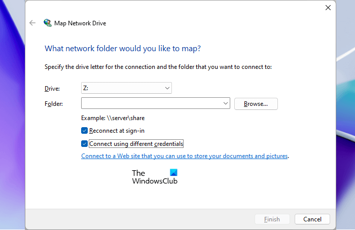 Connect mapped drive using different credentials