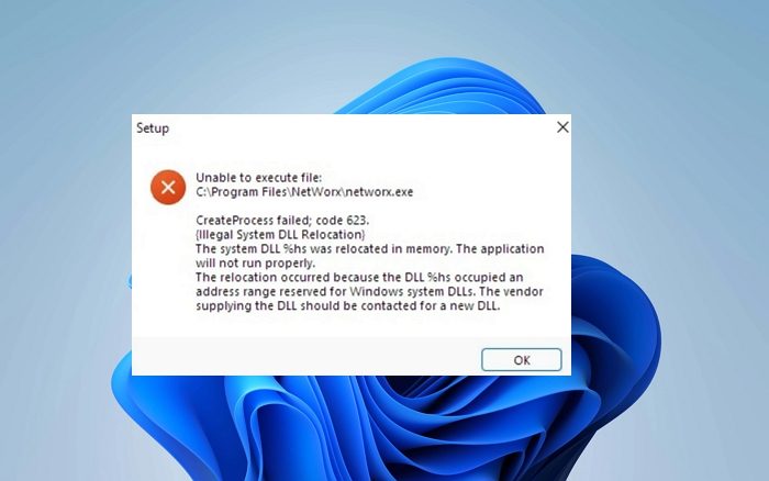 DLL Relocation error