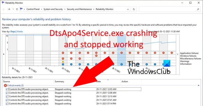 DtsApo4Service.exe crashing and stopped working [Fixed]