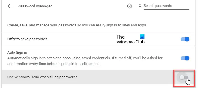 Abilitazione della funzionalità Windows Hello in Chrome Abilitazione della funzionalità Windows Hello in Chrome