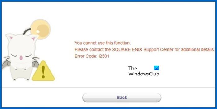 Fix Error Code i2501 on Square Enix