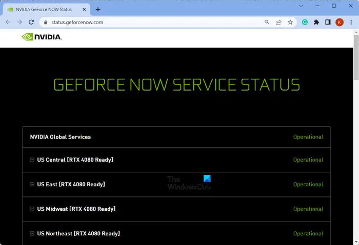 Geforce Now Error Code 0Xc184C00F Check Server Status