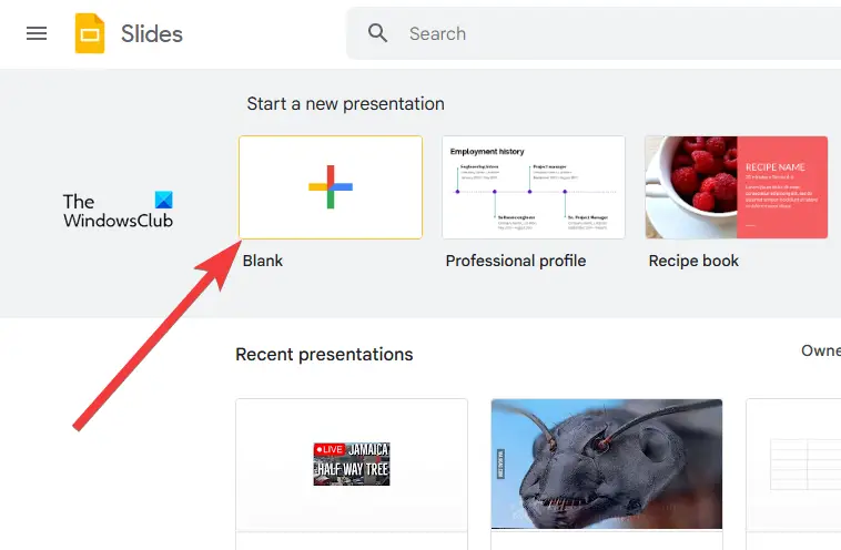 Google Slides Blank