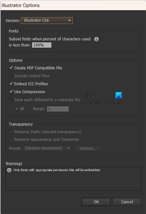 How do I convert an Illustrator file to an older version?