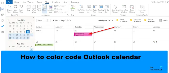 So Kennzeichnen Sie Den Outlook-Kalender Farblich