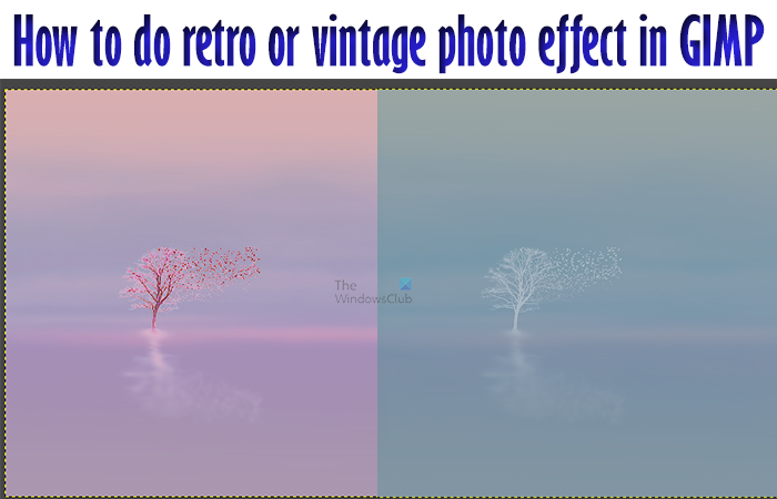 How to do retro or vintage photo effect in GIMP -