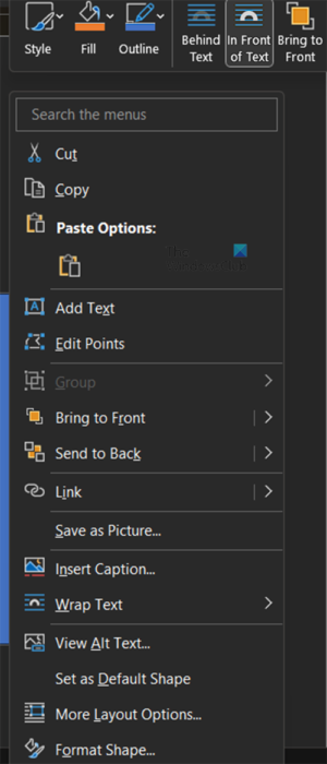 How to draw Venn diagrams in Word - Format shape