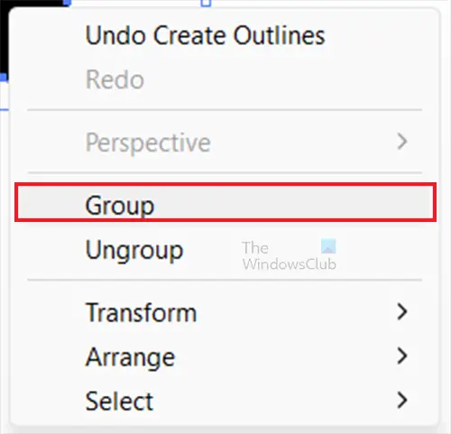 How to group and expand objects in Illustrator - Group - right click