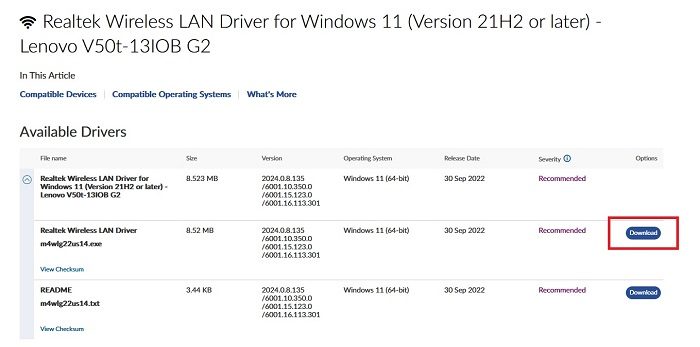 Lenovo Wi-Fi not working