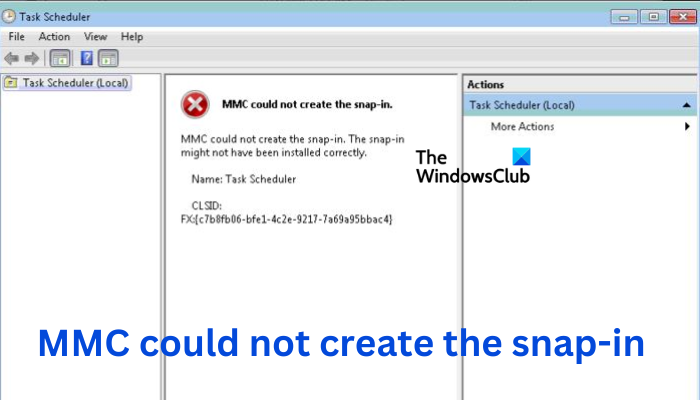 MMC Could Not Create The Snap in On Windows 11 10 Fix 