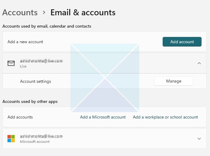 Microsoft Accoounts Email and Accounts
