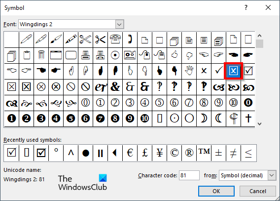 Symbol Box How To Change The Tick In A Check Box In Word