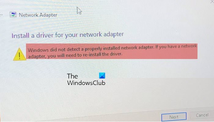 Windows Hat Keinen Ordnungsgemäß Installierten Netzwerkadapter Erkannt