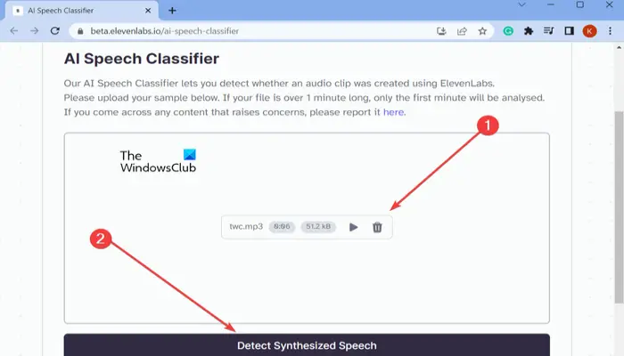 Free AI Speech detector tool