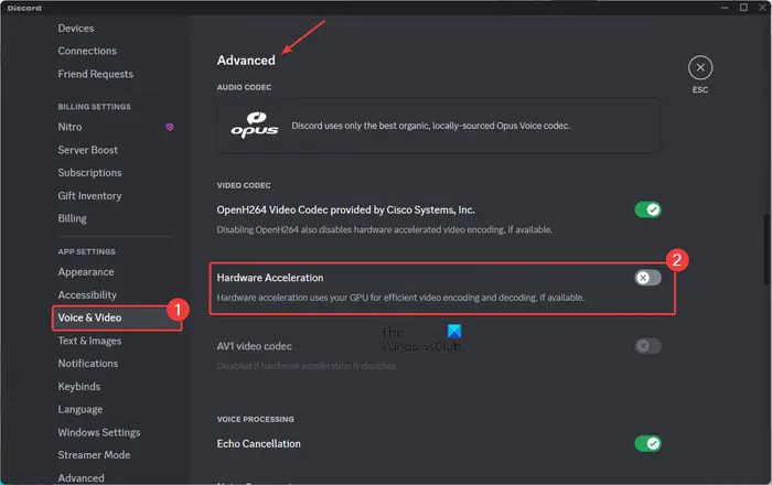 Disable Hardware Acceleration Processes Discord Keeps Restarting Randomly