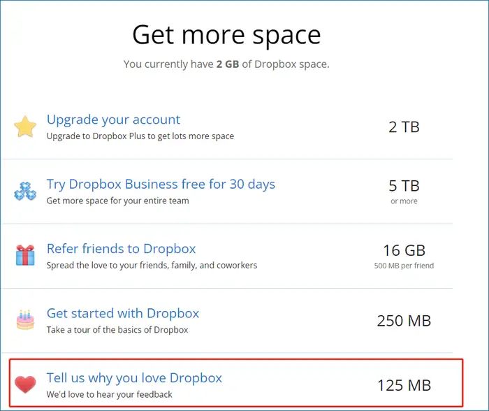 Dropbox Not Enough Space To Access Folders Send Feedback