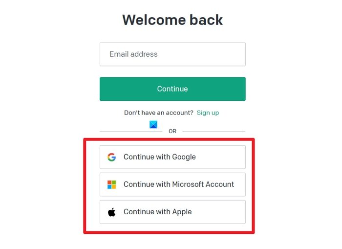 email address supported on chatgpt