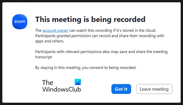 Record Zoom Meeting Laptop Recording Prompt