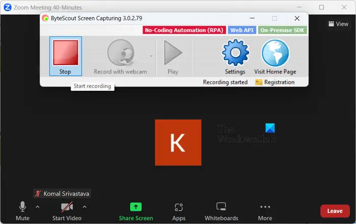 Record Zoom Meeting On Laptop Using Screen Recorder