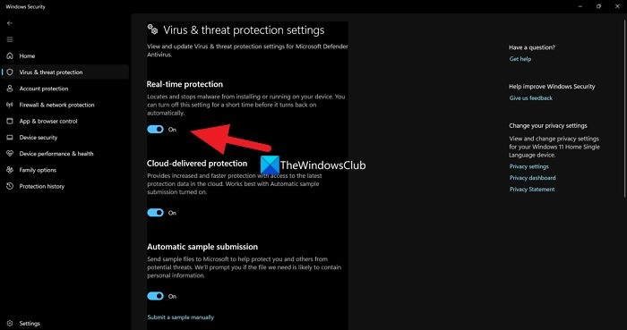 virus & threat protection windows 11