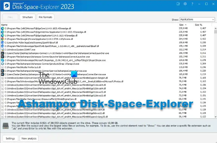 Ashampoo Disk-Space-Explorer