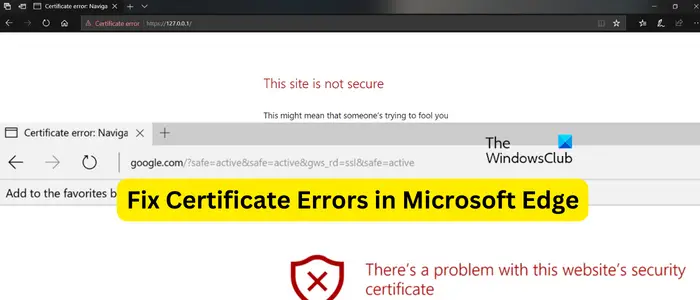 Fix Certificate Errors in Microsoft Edge