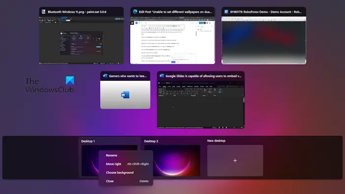 Close Desktop Windows 11