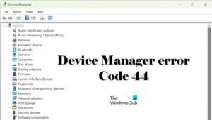Code 44 Paper Code 44, Application or service has shut down this hardware device